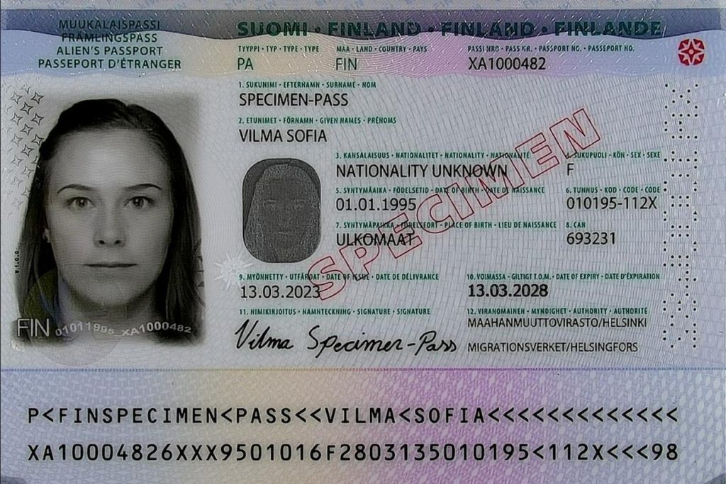 Finland Visa Sample